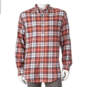 croft and Barrow Orange flannel print shirt size xl
